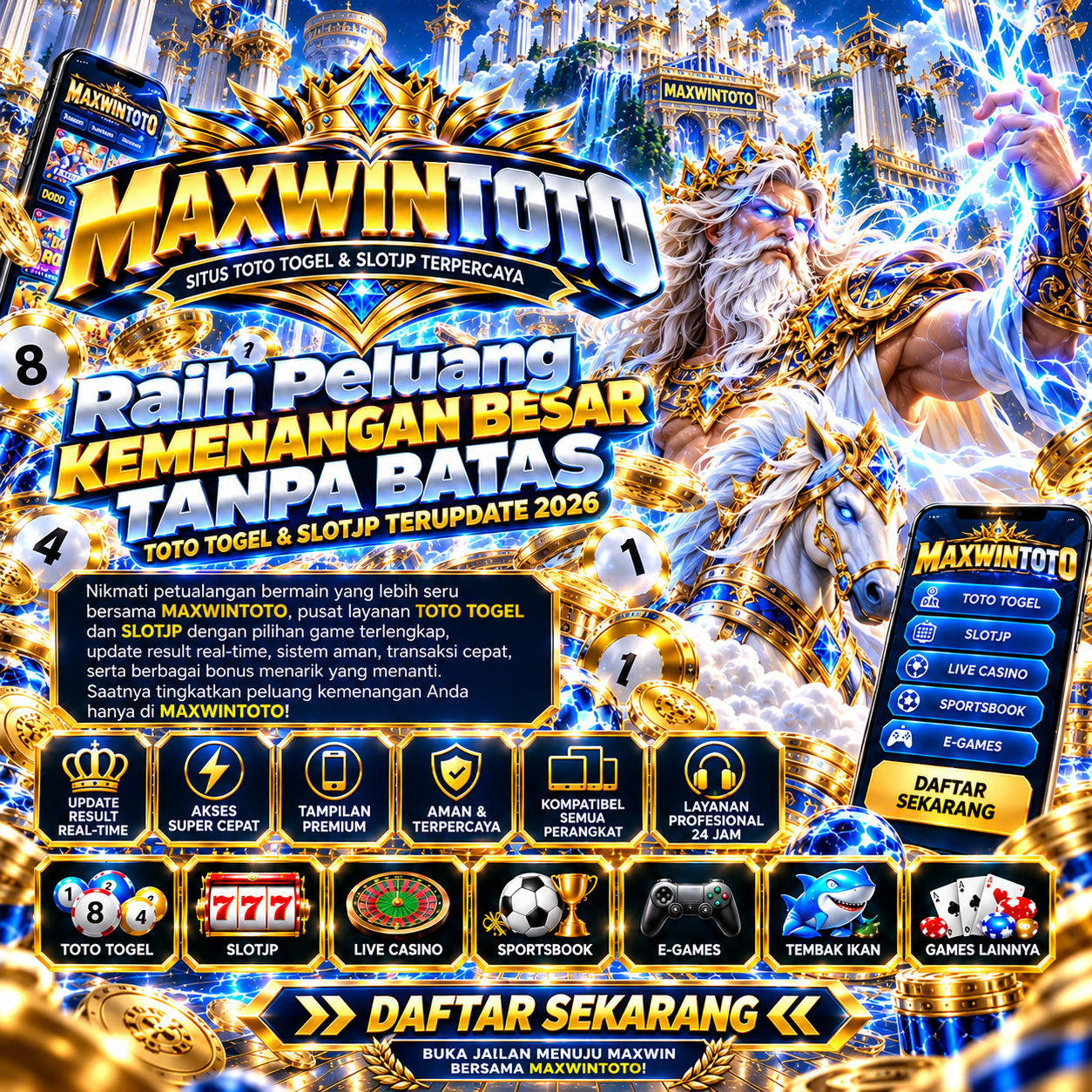 MAXWINTOTO ♨️ Situs Resmi Pilihan Bandar Toto Togel Online Terpercaya Hari Ini